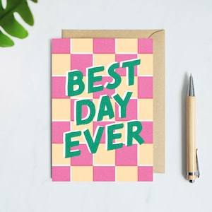 Carte d'anniversaire ou de mariage le meilleur jour de tous les temps