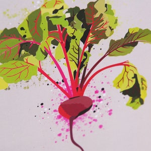 Beetroot print - Kitchen Print - Vegetable print for Kitchen - A4 Kitchen Print - A3 Kitchen Print image 3