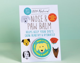 Bálsamo para nariz e patas de cães - Vegano e 100% natural - Ótimo presente de Natal para cães!