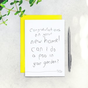 Novo cartão de casa do cachorro - Poo In Your Garden - Projetado por Dog