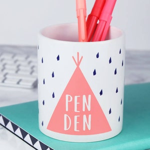 Organizador de escritorio Pen Den Pen Pot - Organización de escritorio - Almacenamiento de bolígrafos - Regalo para profesores
