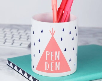 Pen Den Pen Pot Desk Tidy