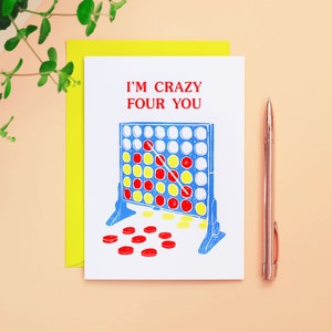 Je suis carte Crazy 4 You - carte d’anniversaire - la Saint-Valentin