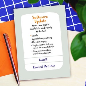 Software Update Geburtstagskarte