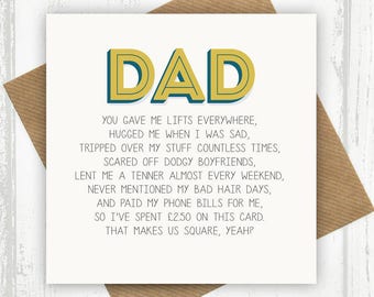 Funny Dad Card