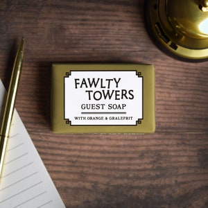 Savon pour invités Fawlty Towers Naturel végétalien, écologique, sans plastique