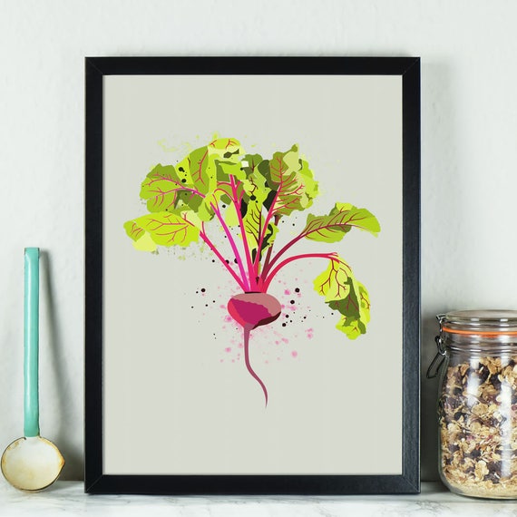 Beetroot print - Kitchen Print - Vegetable print for Kitchen - A4 Kitchen Print - A3 Kitchen Print