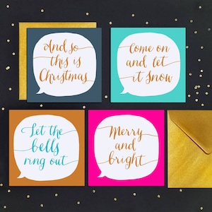 Luxury Song Lyrics Christmas Cards