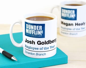 Personalised The Office Dunder Mifflin Employee Of The Year Mug