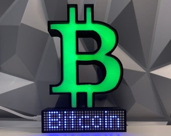 Bitcoin Crypto Coin Price Ticker Matrix Display Wi-Fi