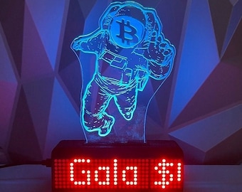 Bitcoin Astronaut RGB Light 5” Krypto- und Börsenkursticker Display