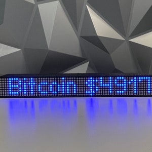 10 LED Crypto Price Ticker Display – Real-Time Bitcoin and Altcoin Tracker | Wall-Mountable Crypto Gift for Traders & Enthusiasts