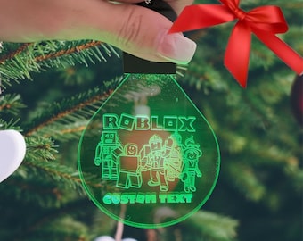 Roblox Avatar Gaming Custom LED Gamer Kids Christmas Ornament/LED Backpack Charm