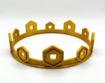 3D Printed Roblox Crown Tiara  – Gamer Birthday Party Accessory