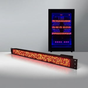 19” 1RU Network Server Rack Led Matrix Display  STOCK and CRYPTO ticker, YouTube Subscriber Counter, Rack Mount Wi-Fi  Led Panel