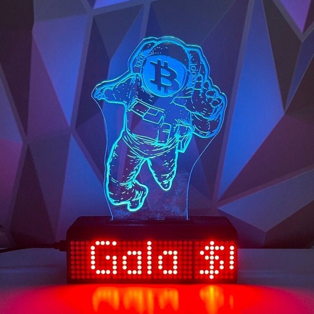 Bitcoin Astronaut RGB Light 5” Crypto Coin Price Ticker Display - Etsy