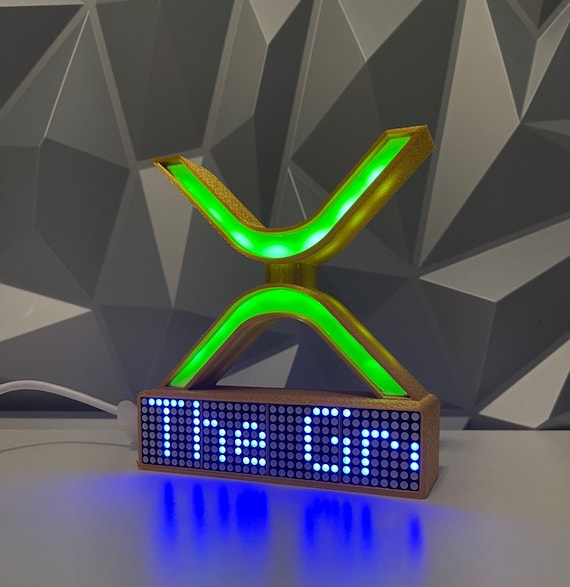 Crypto and Stock Ticker Ripple XRP Price Display
