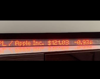 40inch LED Crypto & Stock Market LIVE  Price Ticker, YouTube Subscriber counter, Animations, Customizable Scrolling Message, News, Weather