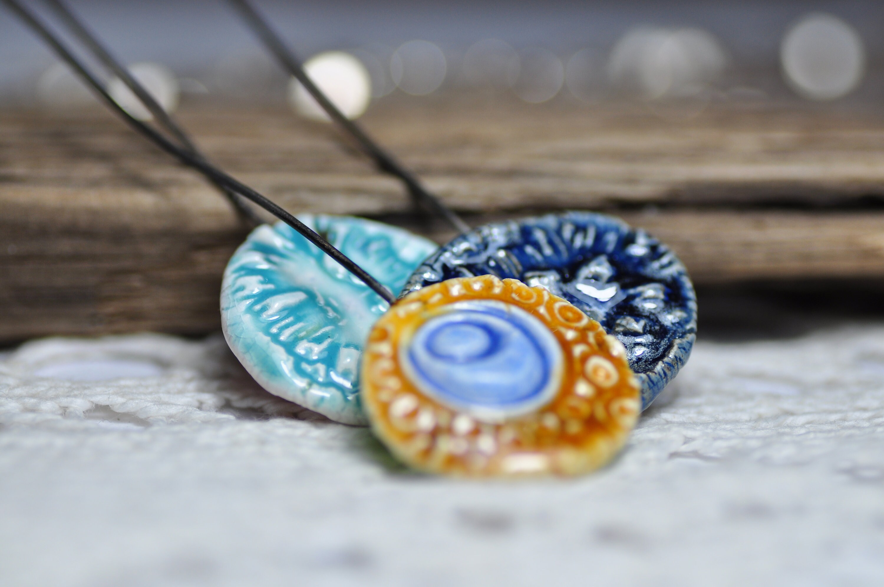 Ceramic pins components earrings jewelry handcrafted ceramic Etsy