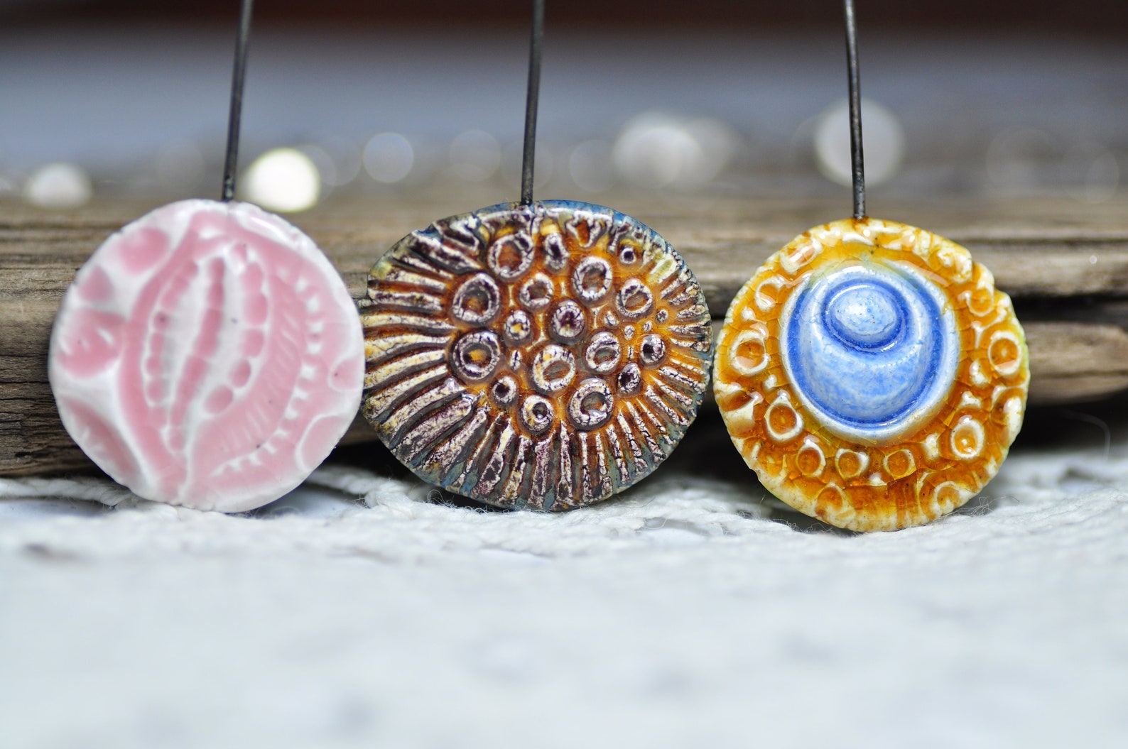 Ceramic pins components earrings jewelry handcrafted ceramic Etsy