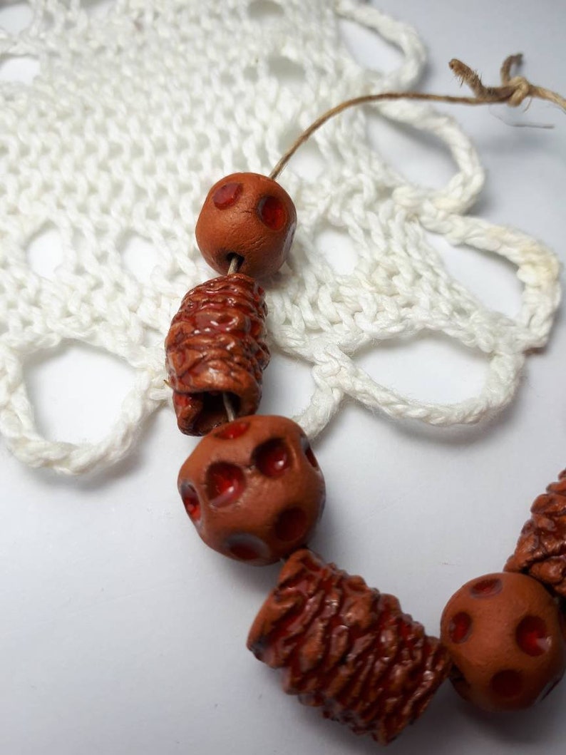 ceramic raw beads 7 components for jewelry making elements handmade ceramic raw beads zolanna beads hand formed