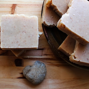 Citrus Oatmeal Goat Milk Soap Bar - Handmade Cold Process Palm Oil Free Soap - 5 Ounces