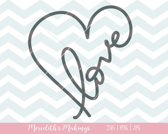 Love Hand Lettered Svg Script Love Design Love Shaped Like Etsy