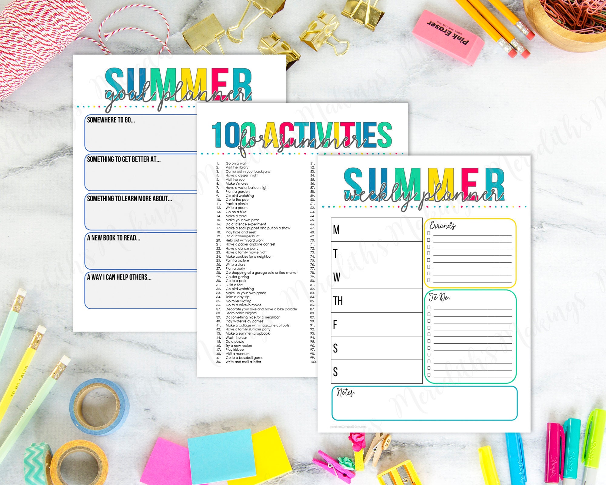 Printable Summer Activity Planner 2022 Summer Calendar - Etsy