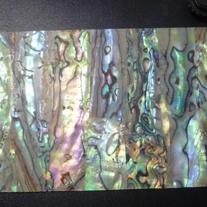 Green Abalone Veneer Sheet: Luthier Inlay, Scrapbooking, Jewelry Making (5.5x3&quot;)