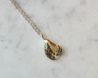 Sterling Silver Oyster Necklace PERFECT For Minimalist Jewelry Lovers & Foodies - Buy It For Yourself Or As A Gift This Summer Season
