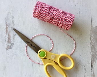 Red & White Cotton Baker's Twine PERFECT For Gift Wrapping, Packaging Baked Goods, Crafting, Holiday Presents, Valentine's Day, and More