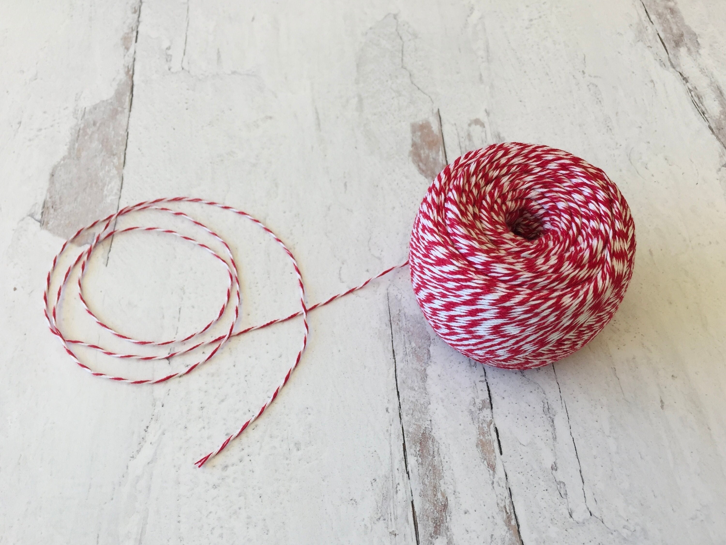 Red And White Twine cotton Bakers Twine Ribbon Christmas - Temu