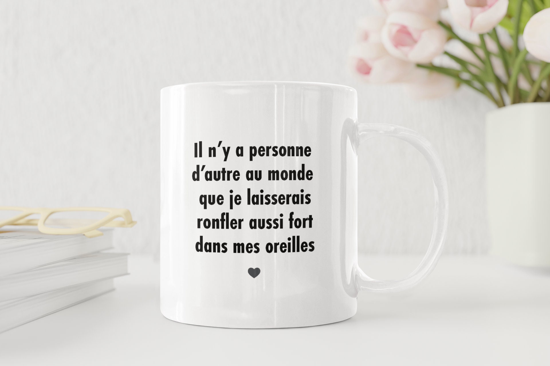 Mug en Céramique Pour Rassurer Les Ronfleurs de Notre Coeur - Cadeau Idéal Couples, St Valentin, Ann