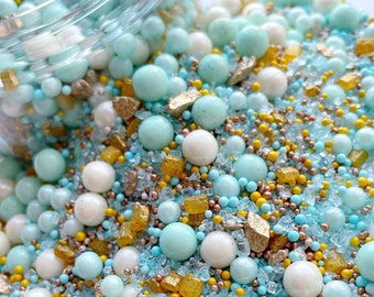 SEASIDE SPARKLE Luxe Sprinkle Mix - Blue & Gold Luxury Sprinkle Mix