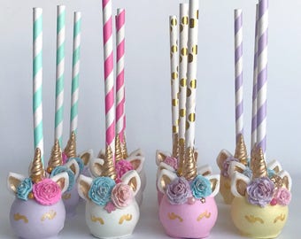 Unicorn Cake Pops Etsy