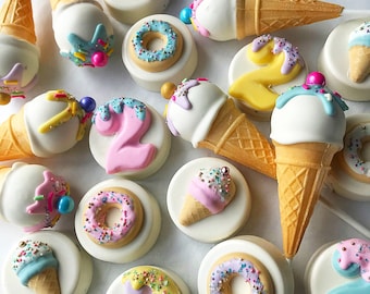 Donut & Ice Cream Party Package - Birthday Cake Pops, Donut Party, Two Sweet