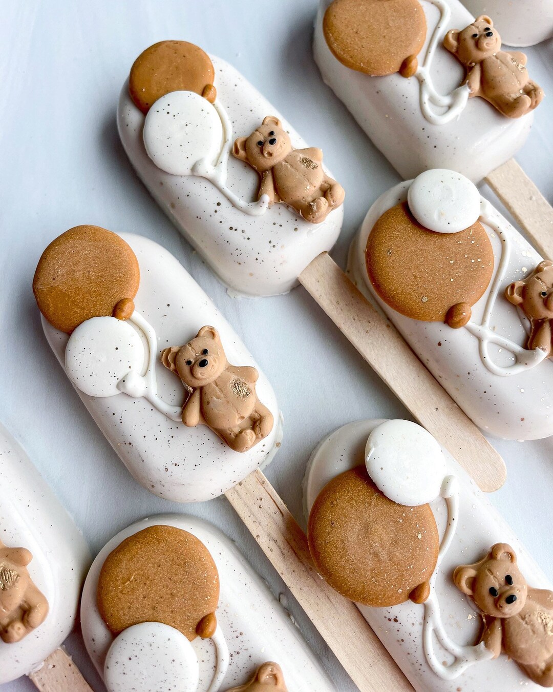 Teddy Bear Cakesicles Beary Cute Baby Shower Teddy Bear Etsy