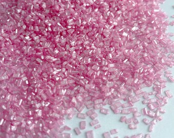 Pearlized Pink Sugar Crystals Sprinkles