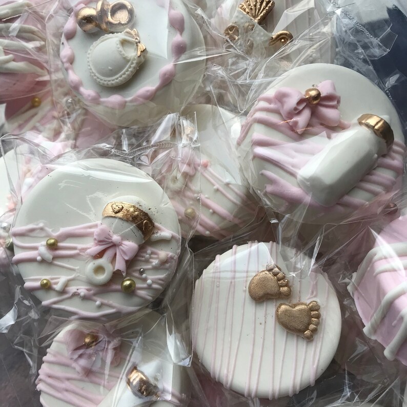 Personalized Chocolate Covered Pretzel Baby Shower Favors