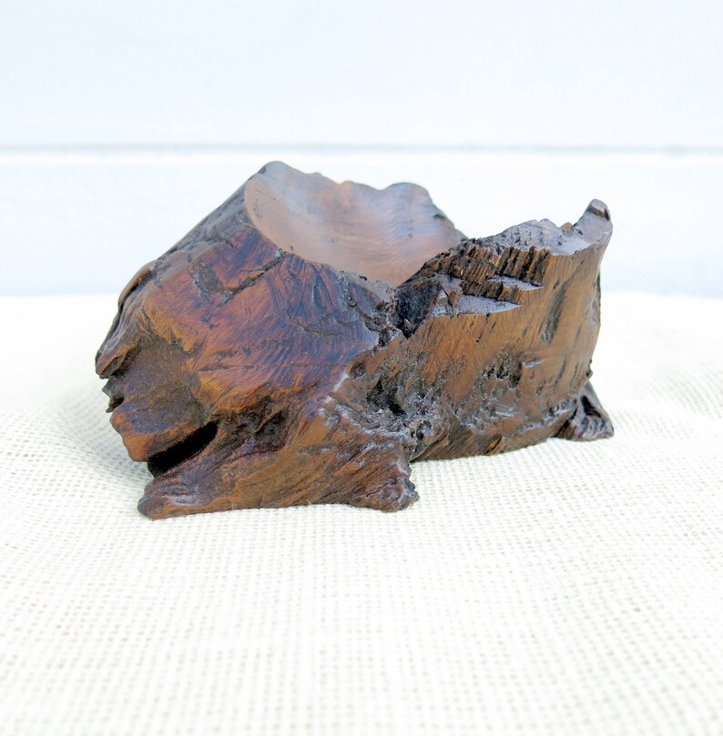 Wooden Bowl, Jewelry Bowl, Wooden Soap Dish, Driftwood Bowl, Antique Bowl, Carved Bowl, Rustic Wooden Bowl, Decorative Bowl, One of a kind. image 9