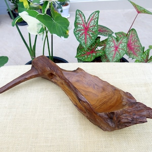 Holzkorb, Obstkorb, Holz geschnitzte Schüssel, Holzschale, Treibholzschale, Holztablett, Dekorative Schüssel, Treibholzkorb, Wohnkulturschale