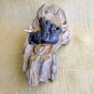 Carved Wood Elephant, Wood Carving, Elephant Carving, Wall Décor, Wall Hanging, Wall Art, Decorative Wall Hanging, Home Décor, Driftwood image 7