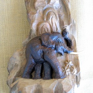 Carved Wood Elephant, Wood Carving, Elephant Carving, Wall Décor, Wall Hanging, Wall Art, Decorative Wall Hanging, Home Décor, Driftwood image 5
