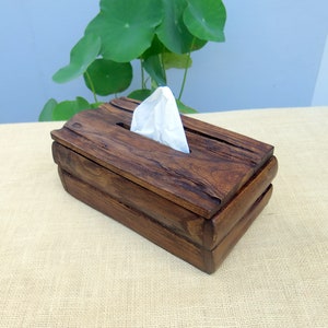 Tissue Box Cover, Tissue Box Holder, Wooden Tissue Box, Tissue Box, Tissue Holder, Reclaimed Wood Box, Driftwood, Rustic Wooden Box