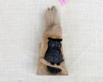 Wall Décor, Wall Hanging, Wall Art, Decorative Wall, Home Décor, Carved Owl, Wood Carving, Gift, Handmade, Art, Driftwood, Rustic Wood