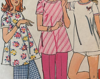 May include: Illustration of three women in vintage clothing. One wears a floral print top and blue checkered pants. Another is in a pink striped top and matching pants. The third is in a white top, shorts, and a red headscarf.
