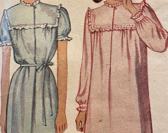 Vintage 1940's Nightgown Pattern---McCalls 6335---Size Small Bust 30-32