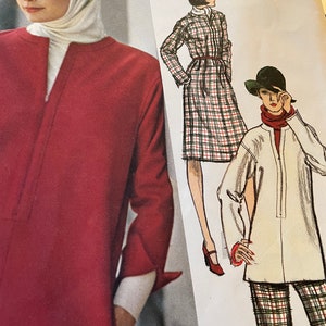Gorgeous Vintage 1970's Tunic, Dress, Pants, Turtleneck and Blouse Pattern by Anne Klein---Vogue 1158---Size 16  Bust 38  UNCUT