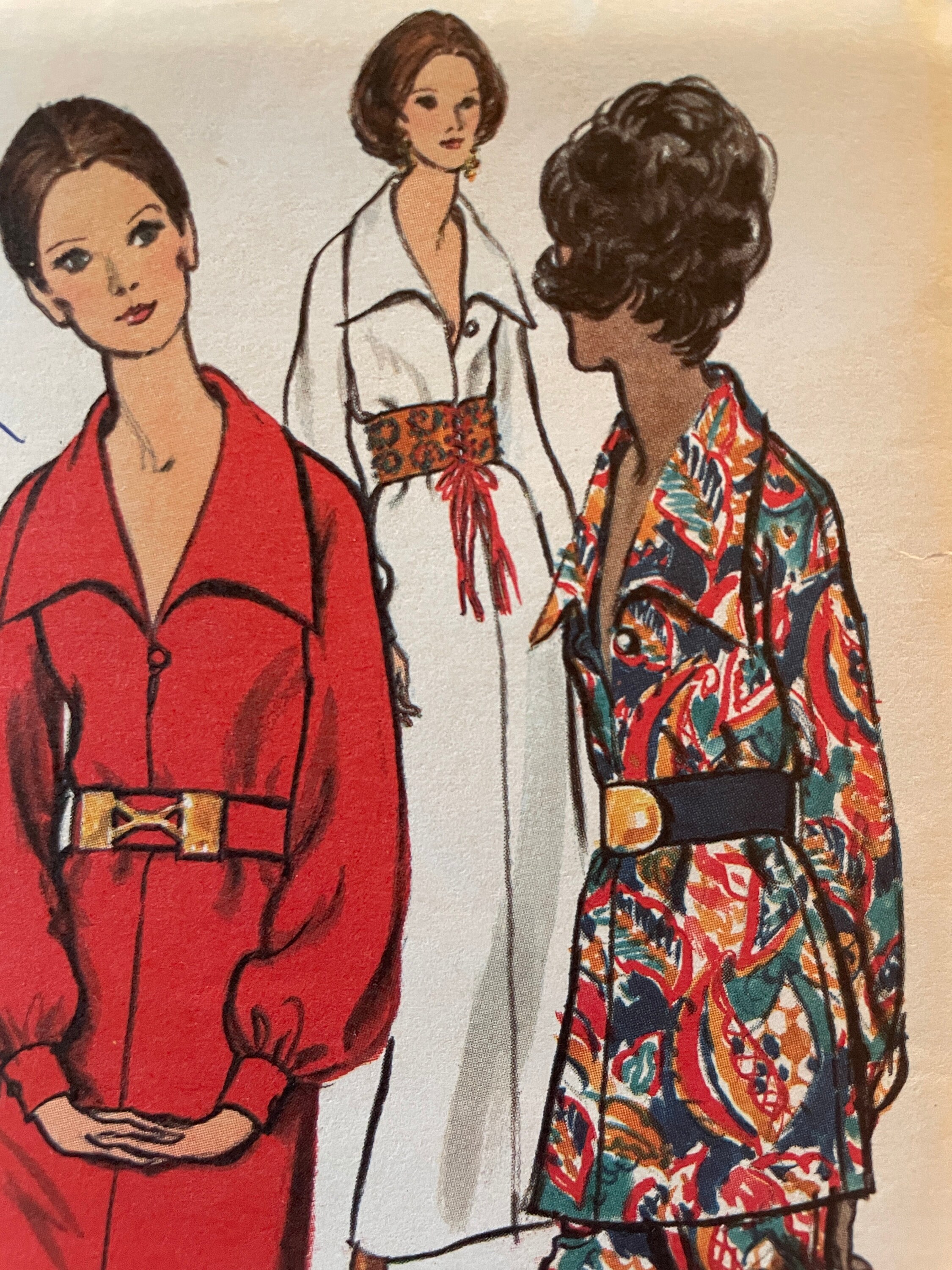 Vintage 1970's Tunic, Pants,A-Line Maxi Dress and A-Line Dress Pattern---Vogue 8106---Size 18  Bust 40  UNCUT