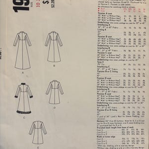 Gorgeous Vintage 1960's A-line Coat Pattern---vogue 1983---size 10 Bust ...
